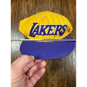 Los Angeles Lakers Adidas Pinstriped Vintage Hat SnapBack